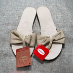 Havaianas You St Tropez Shine Bow Sandals Women 7/8 Beige Metallic NWT