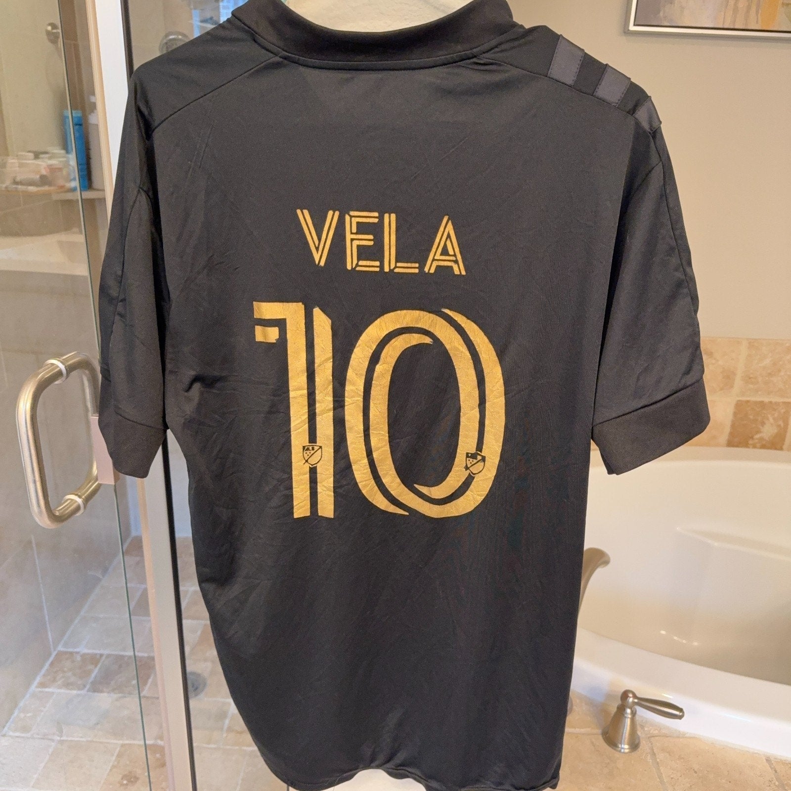 Adidas LAFC Carlos Vela #10 Jersey XL Black Gold MLS 25th Anniversary YouTube TV