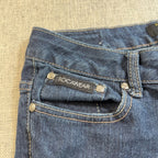 Rocawear Womens Jeans Size 7 Dark Wash Slim Straight Y2K Embroidered Pockets