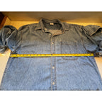 Vintage Disney Store Denim Shirt XL Mickey Minnie Donald Goofy Pluto Embroidered