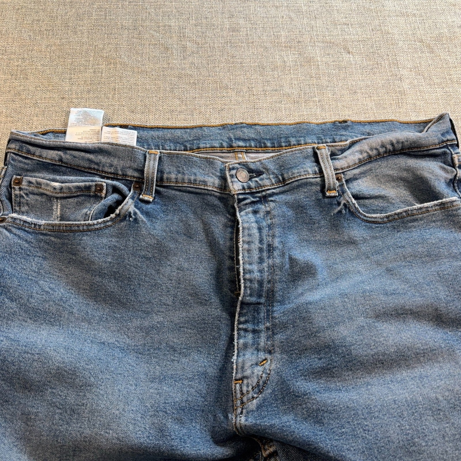 Levi’s 505 Jeans Mens 42x30 Blue Relaxed Straight Denim WaterLess Big Tall