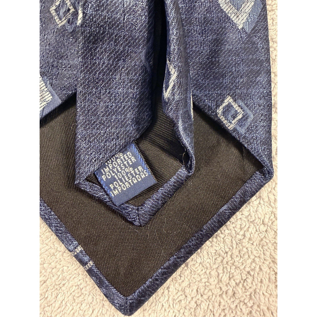Vintage Mens Silk Tie Lot Calvin Klein Jones New York Don Loper Blue Geometric