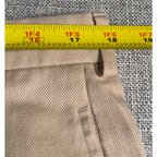 Polo Ralph Lauren Pants Mens 36x30 Khaki Pleated Herringbone Cuffed Cotton