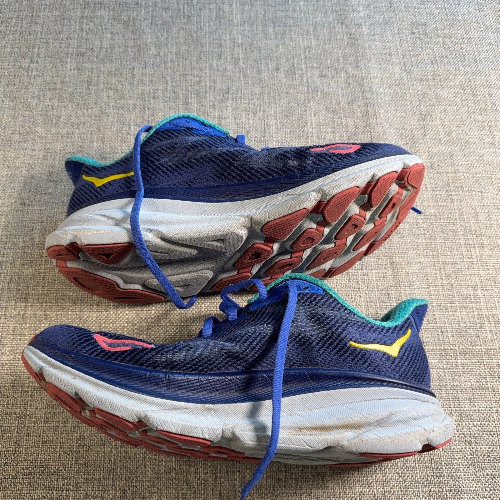 HOKA Clifton 9 Womens 7.5B Shoes Bellwether Blue Ceramic 1127896-BBCRM