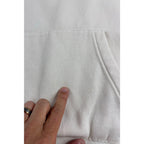 Edikted 98 Oversized Hoodie L Cream Blue Varsity Applique Y2K Streetwear