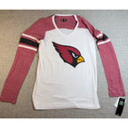 Arizona Cardinals Shirt Womens L NWT NFL Team Apparel Long Sleeve V Neck