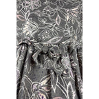 Molly Malloy Petite Maxi Dress Olive Floral Border Print Boho Pockets Tie Back