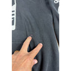 Adidas Originals Hoodie Mens M Black Trefoil 3 Stripes Sleeve Graphic Pullover
