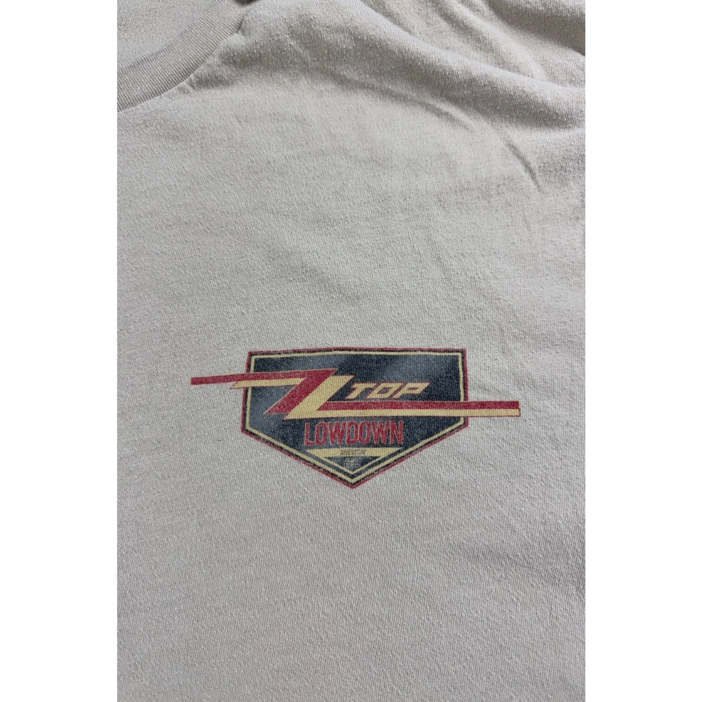 Wrangler ZZ Top Lowdown Since 69 Mens L Tan Double Sided Graphic T Shirt