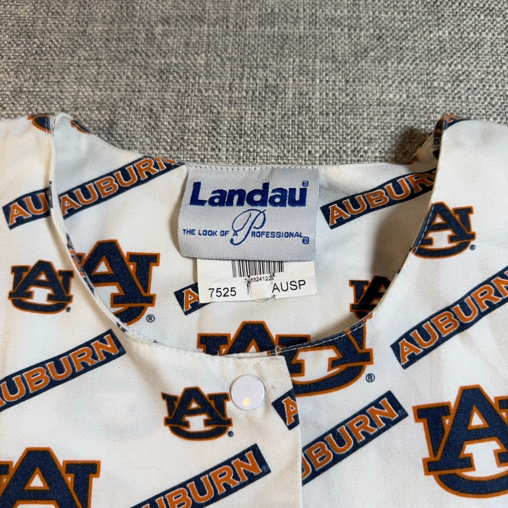 Auburn Tigers Landau Scrub Jacket Womens M Nurse Medical Warm Up Snap Front