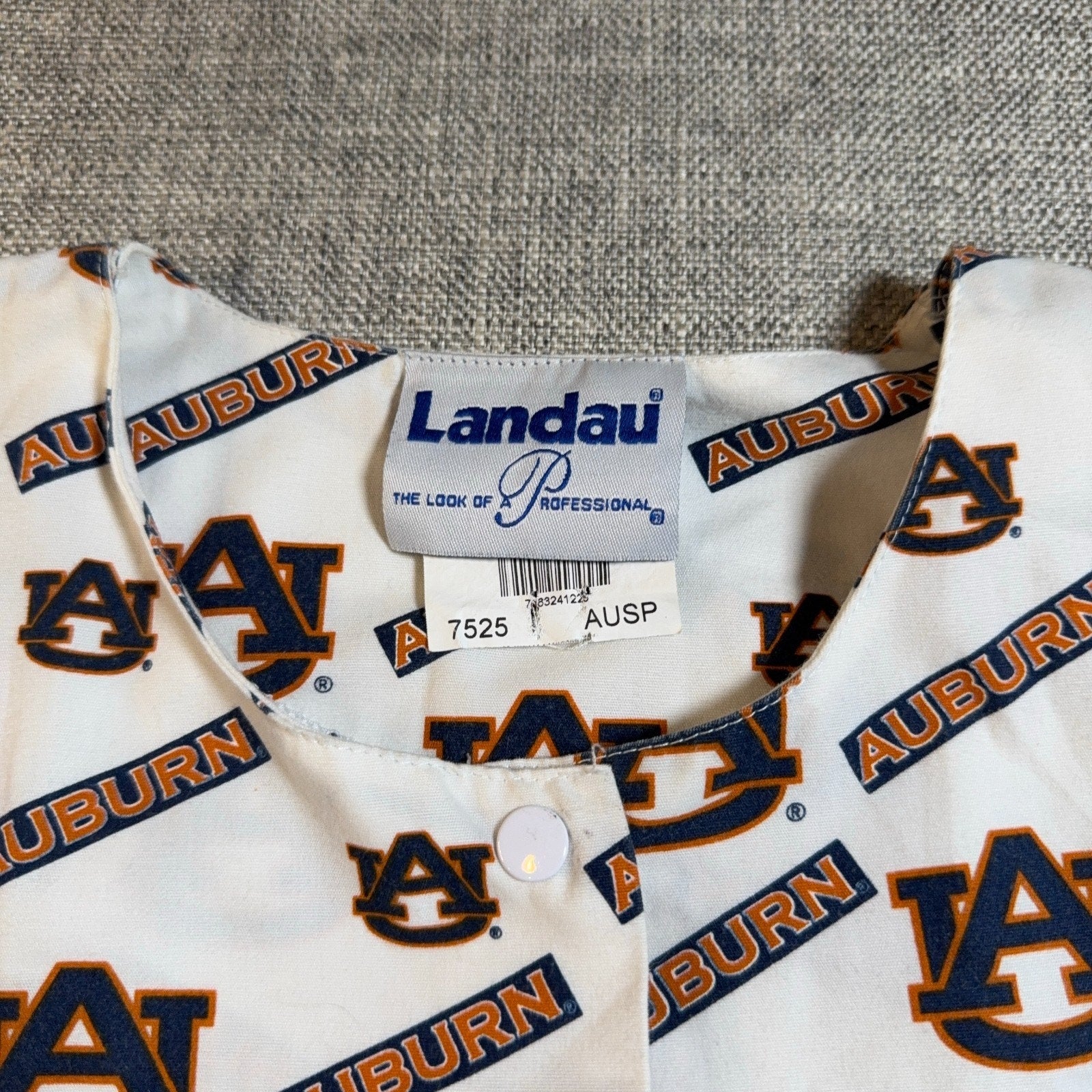 Auburn Tigers Landau Scrub Jacket Womens M Nurse Medical Warm Up Snap Front