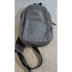 Gray Sling Backpack Crossbody Bag Small Travel Daypack Padded Strap Unisex