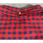 Tommy Hilfiger Shirt Mens L Red Navy Gingham Check Button Down Crest Logo