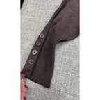 Lane Bryant Turtleneck Sweater Women's 18/20 Brown Button Cuff Plus Size