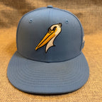 New Era Myrtle Beach Pelicans 59FIFTY Fitted Hat Size 7 1/8 Light Blue MiLB