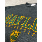 Champion Baylor University Bears Sweatshirt Mens L Gray Applique Crewneck