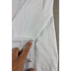 Carolyn Taylor Cardigan XL White Open Front Long Sleeve Cable Trim Rayon Blend