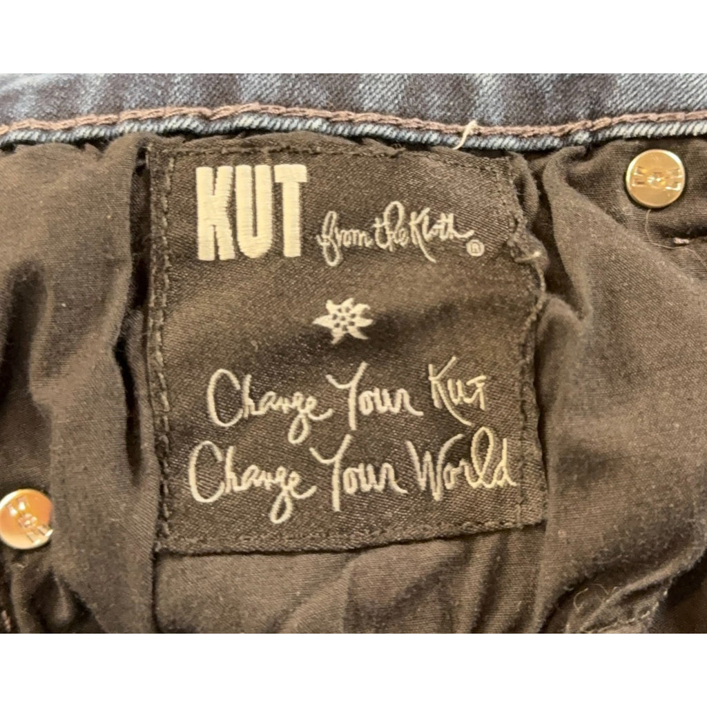 KUT From The Kloth Womens 14 Baby Bootcut Jeans Dark Wash Stretch 33x29