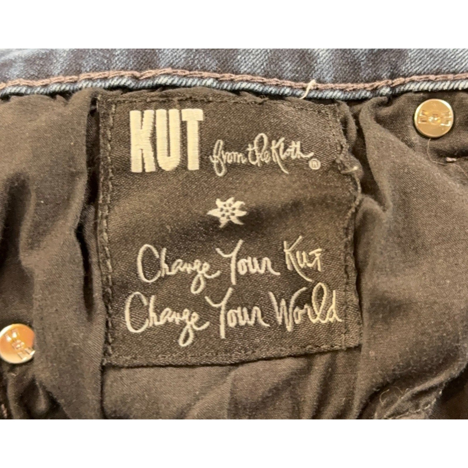 KUT From The Kloth Womens 14 Baby Bootcut Jeans Dark Wash Stretch 33x29