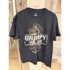 Disney Grumpy For Life Shirt Mens Large Black Distressed Disneyland Graphic Tee