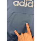 Adidas ClimaWarm Hoodie Mens L Blue Big Geometric Logo Pullover FR8273 2019
