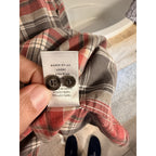 UNTUCKit Plaid Button Down Shirt Mens Medium Red Gray Cotton Casual