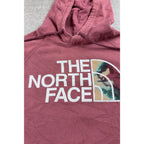 The North Face Women XS Hoodie Dusty Rose Floral Logo Pullover Sweatshirt