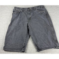 Dickies Carpenter Denim Shorts Mens 36 Gray Black Baggy Loose Fit Utility Skate