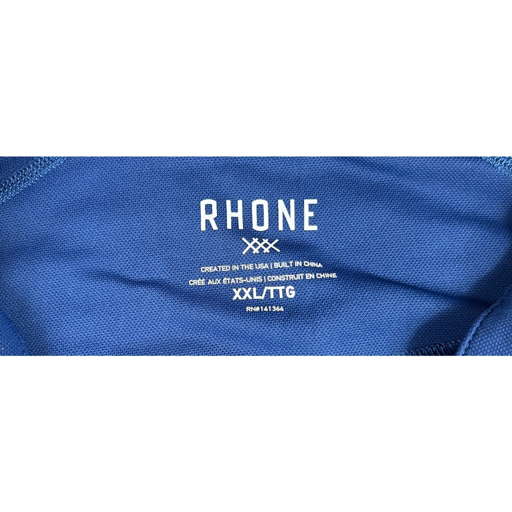 Rhone Session 1/4 Zip Pullover Mens XXL Blue Performance Golf Stretch