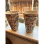 Vintage Disney Mickey Mouse Sketch Art Tumblers Set 2 Animation Model Sheet Cups