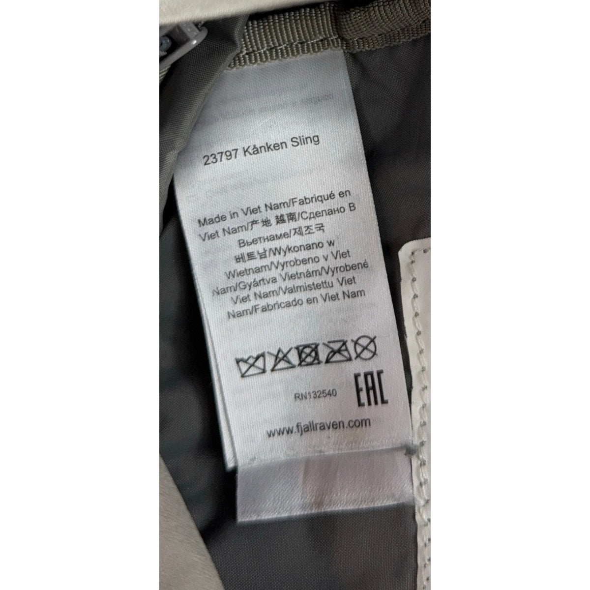 Fjallraven Kanken Sling Bag 23797 Fog Gray Crossbody Mini Backpack Purse