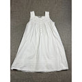 Alexander Del Rossa Womens M White Cotton Victorian Nightgown Eyelet Lace