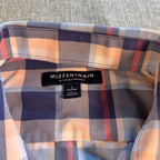 Mizzen+Main Shirt Mens Large Classic Fit Plaid Performance Button Up Stretch LS