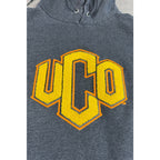 Champion UCO University Central Oklahoma Hoodie Mens M Gray Chenille Logo Pullov