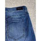 Liverpool Charlie Crop Jeans Women 16W Blue Cuffed Stretch Mid Rise Plus