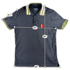 INIMIGO Contrast Heart Polo Shirt Men's L Black Olive Made in Portugal