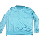 B Draddy Mens XXL Golf Quarter Zip Pullover Aqua Blue Performance Pockets