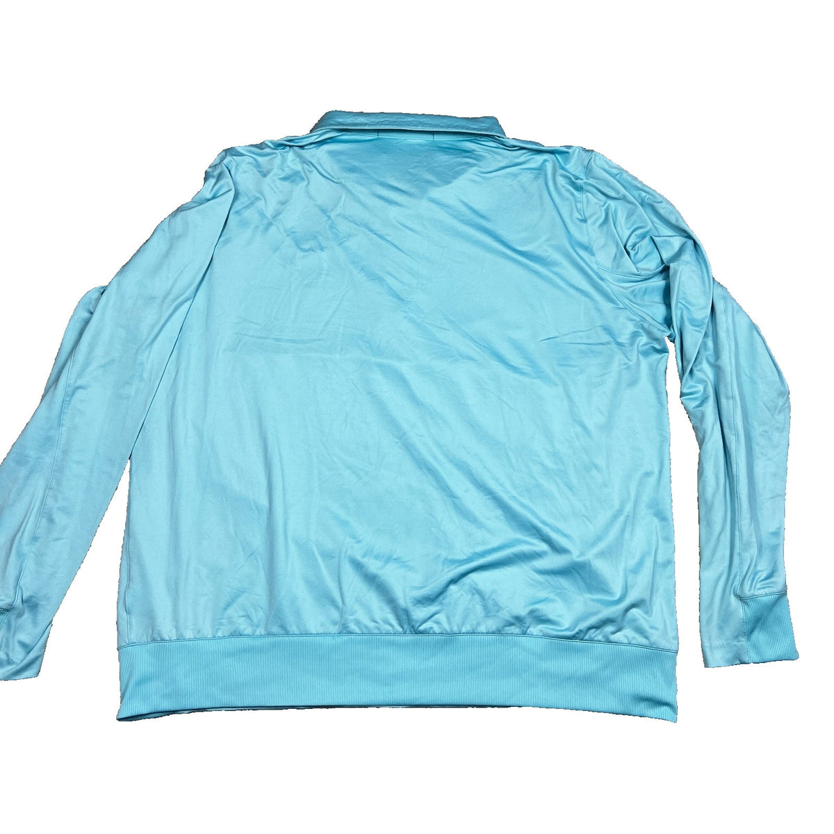 B Draddy Mens XXL Golf Quarter Zip Pullover Aqua Blue Performance Pockets