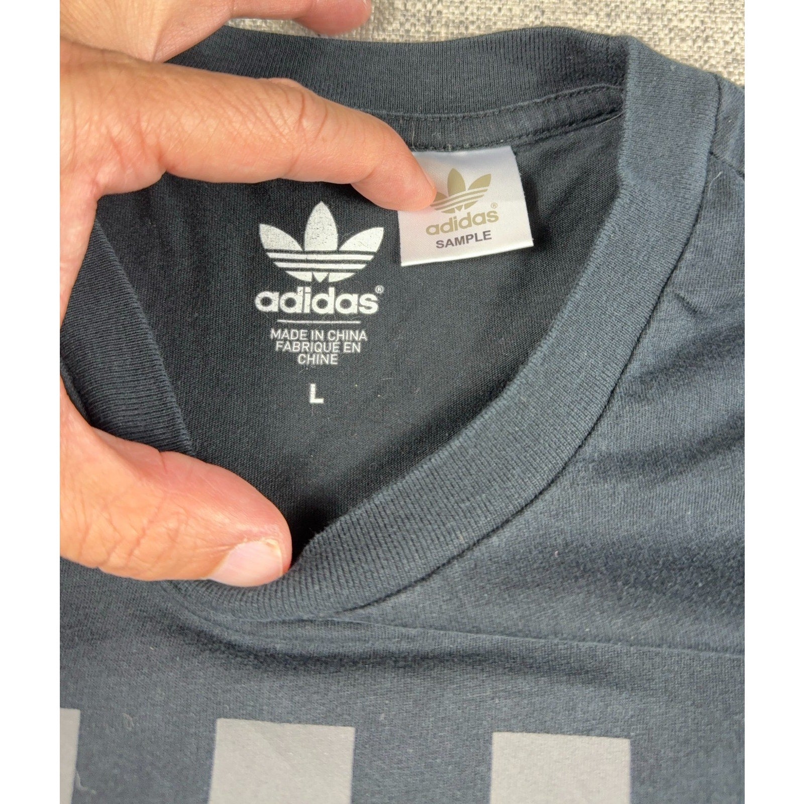 Adidas Skateboarding Sample T Shirt Men L Black Trefoil Brazil 3 Stripes Skate