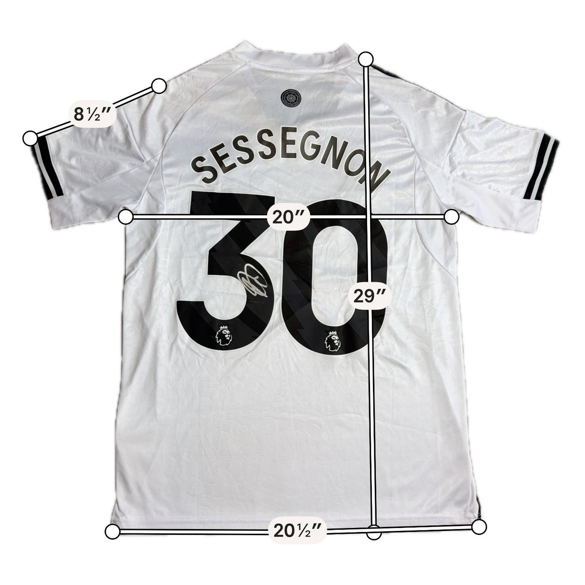 Ryan Sessegnon Signed Fulham 2025/26 Home Jersey #30 Adidas M COA