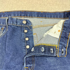 Levi's 501 Jeans Men's 38x34 Fits 37x30 Button Fly Straight Dark Wash