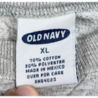 Vintage Old Navy Trademark Sweatshirt Mens XL Gray Crewneck Spellout Distressed