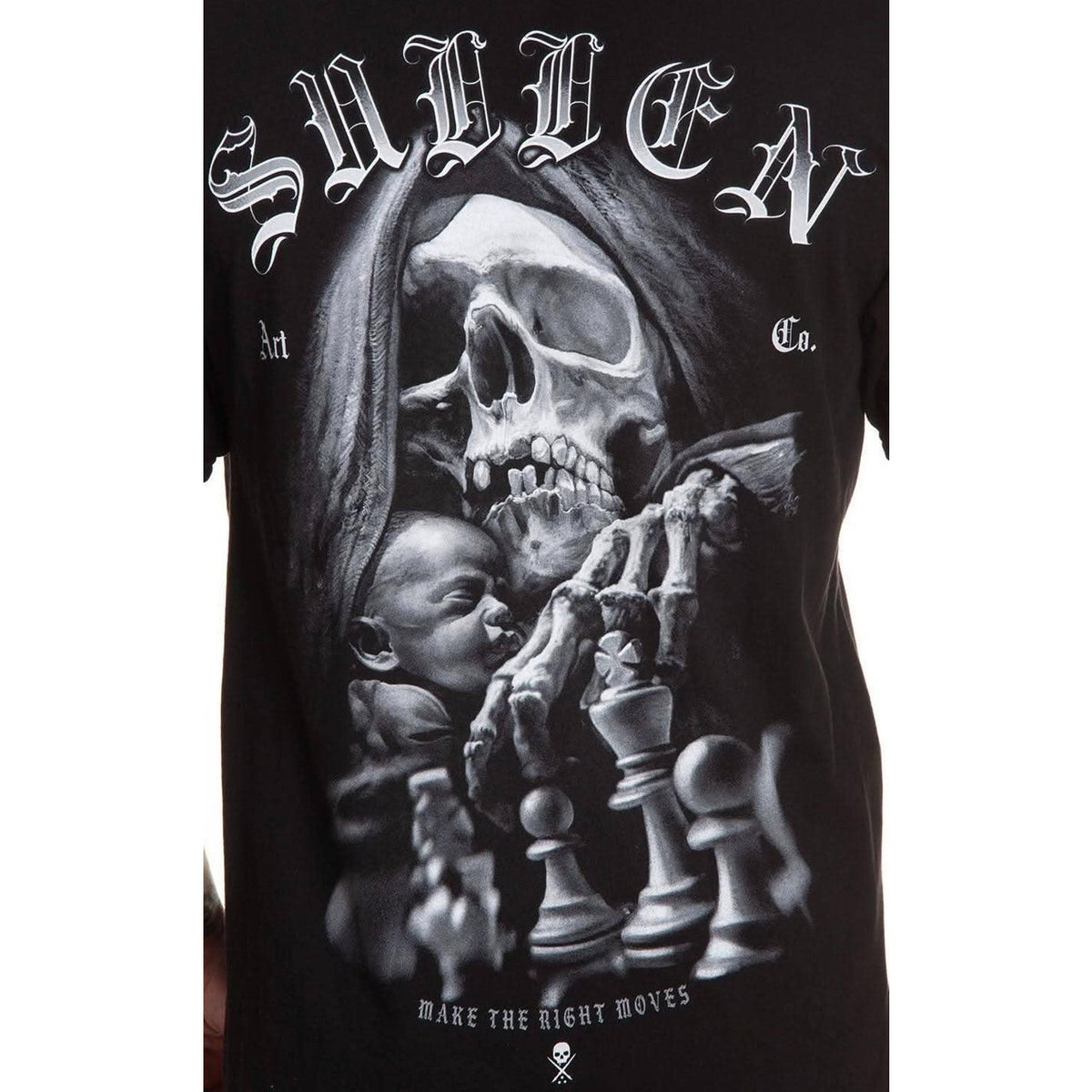 Sullen Art Collective Paloskim T Shirt Mens 2XL Black Skull Chess SCM7794 NWT