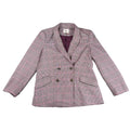 Court & Rowe Womens Blazer Size 14 Houndstooth Plaid Double Breasted Pink