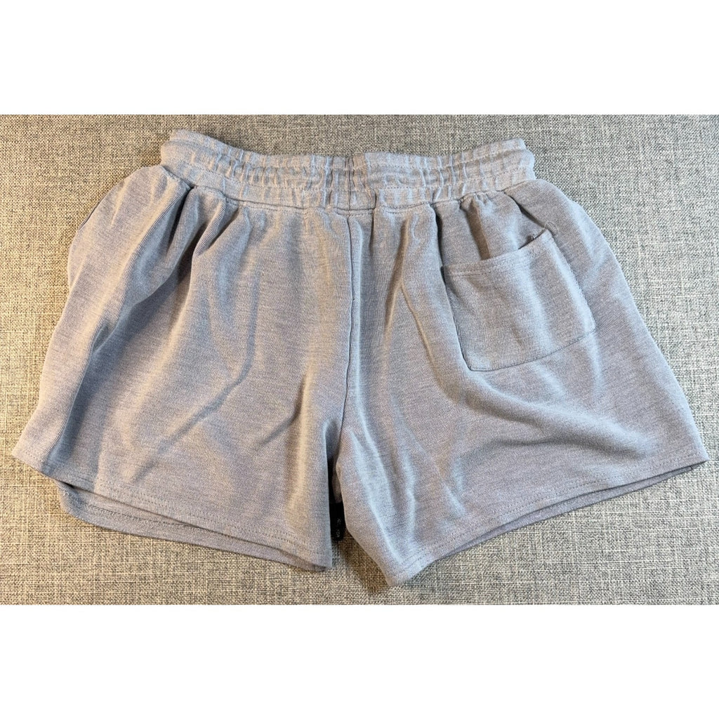 Spyder Women's M Gray Lounge Shorts Soft Viscose Drawstring Logo 3.5 Inseam