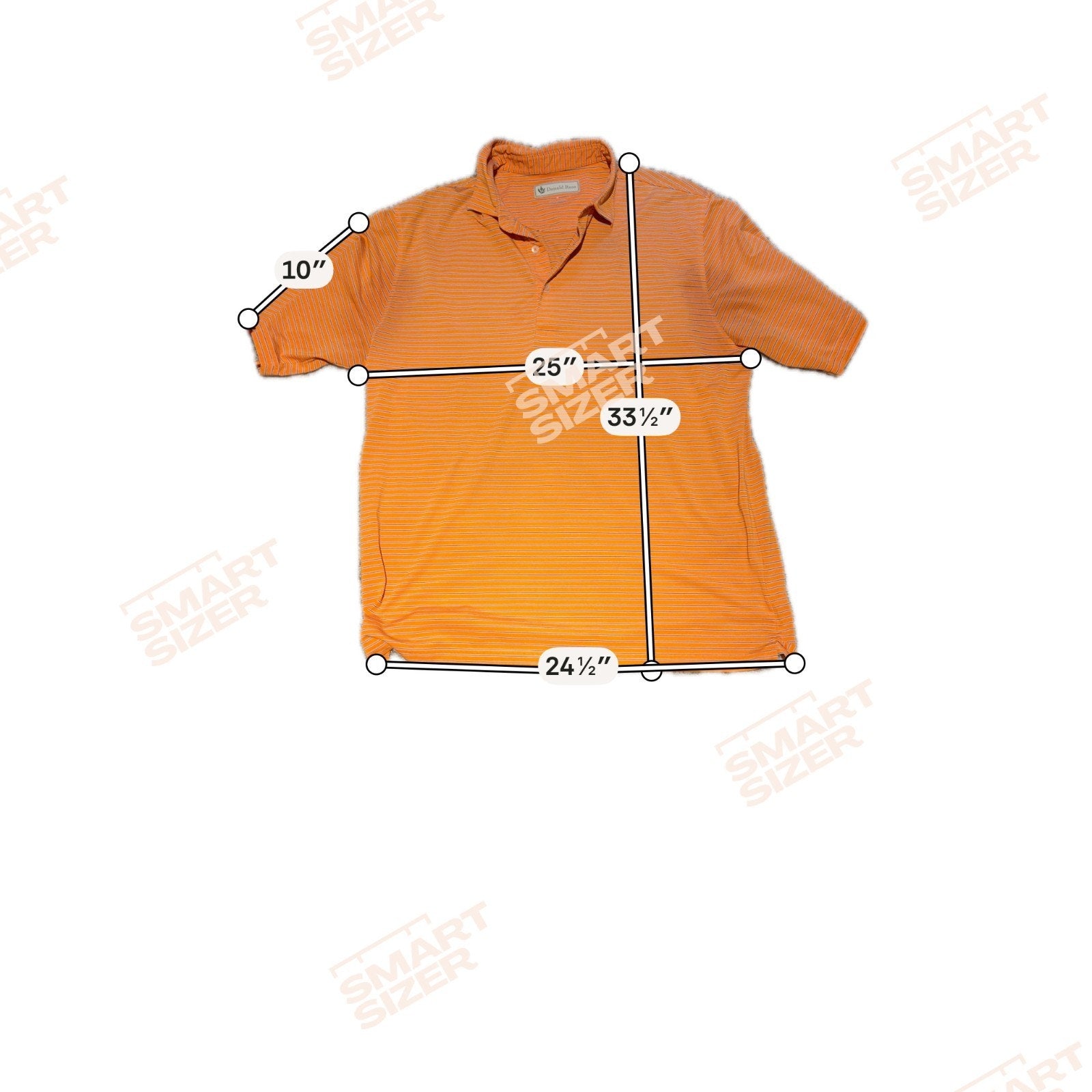 Donald Ross Golf Polo Lot Mens XL Orange Blue Striped Performance Shirts 1896