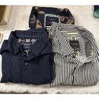3pc Denim & Flower Ricky Singh Men’s Button Up Shirt Lot L XL Casual Resort