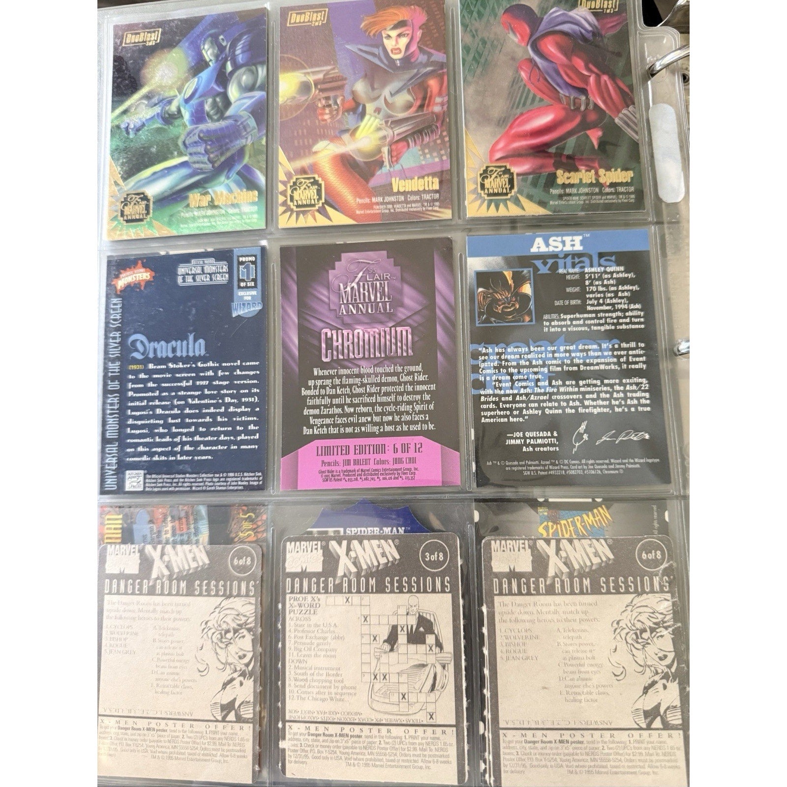 1990s Marvel Trading Card Lot Spider-Man Fleer Ultra Flair Annual Chromium X-Men