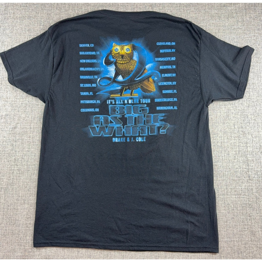 Drake J. Cole 2024 It’s All A Blur Tour Big As The What T Shirt Black Large