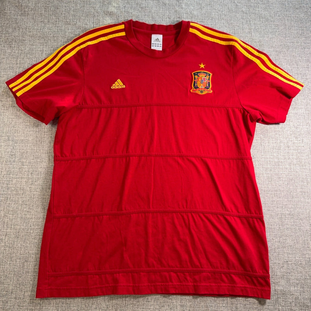 Adidas Spain National Team Shirt Mens XL Red España Soccer Football Tee